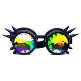 Black Steampunk Kaleidoscope Goggles